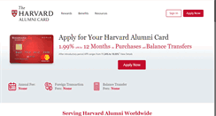 Desktop Screenshot of harvardcard.com