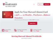 Tablet Screenshot of harvardcard.com